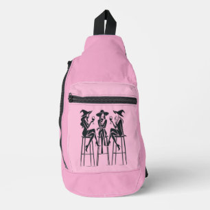 Weinberge,elegante Hexen, Weinnacht,Moderne Crossbody Bag