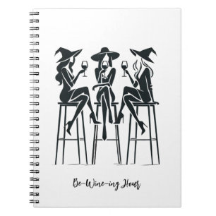 Weinberge,elegante Hexen, Weinnacht,Moderne Notizblock