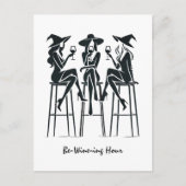 Weinberge,elegante Hexen, Weinnacht,Moderne Postkarte (Vorderseite)