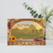 Weinberge Hochzeit im Herbst UAWG Einladung (Stehend Vorderseite)