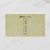 Weinberge im Grinking Wien Österreich Visitenkarte (Rückseite)