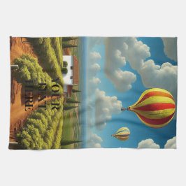 Weinberge im Weinland Persönlicher Text Geschirrtuch