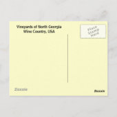 Weinberge in Georgien, USA Postkarte (Rückseite)
