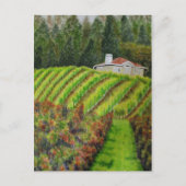 Weinberge in Healdsburg, CA Wasserfarbpostkarte Postkarte (Vorderseite)