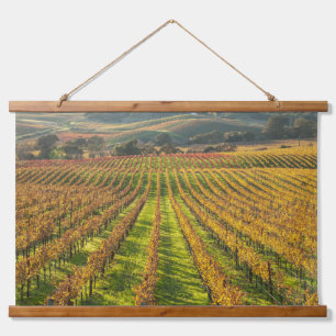 Weinberge in Kalifornien Weinland Wandteppich Mit Holzrahmen