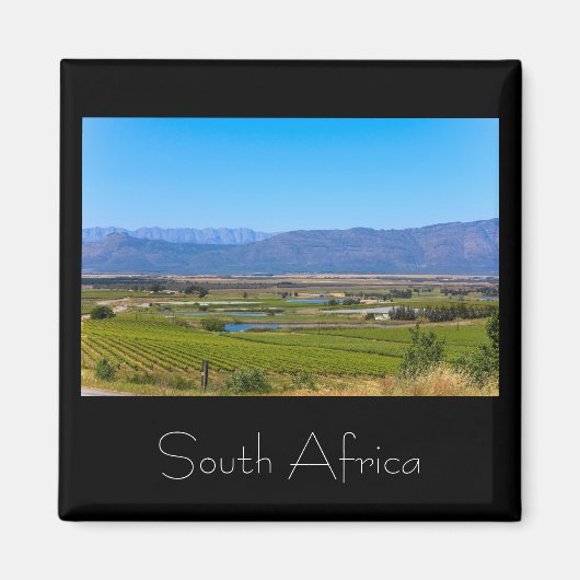 Weinberge Landschaft Südafrika SA Magnet (Vorne)