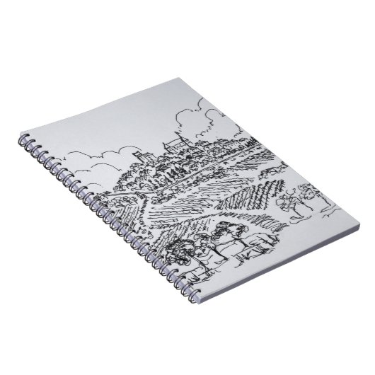 Weinberge| Loire Valley, Frankreich Notizblock (Rechte Seite)