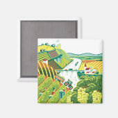 Weinberge Magnet (Vorderseite/Rückseite)