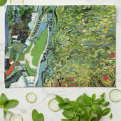 Weinberge mit Blick auf Auvers von Vincent van Gog Geschirrtuch (Gefaltet)