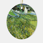 Weinberge mit Blick auf Auvers von Vincent van Gog Keramik Ornament (Links)