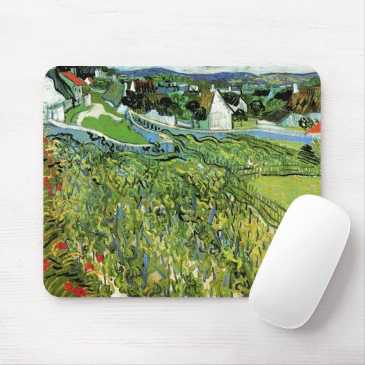 Weinberge mit Blick auf Auvers von Vincent van Gog Mousepad (Mit Mouse)