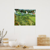 Weinberge mit Blick auf Auvers von Vincent van Gog Poster (Küche)