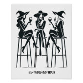 Weinberge,Moderne,elegante Hexen Weinnacht Poster (Vorderseite)