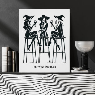 Weinberge,Moderne,elegante Hexen Weinnacht Poster