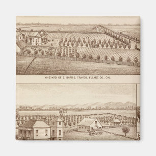 Weinberge, Ranches, Tulare Co, Kalifornien Magnet