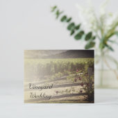 Weinberge und Rose-Zaun Hochzeit retten Datum Ankündigungspostkarte (Stehend Vorderseite)