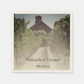 Weinberge und rustikale Hochzeit Serviette (Vorderseite)