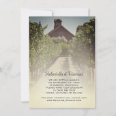 Weinberge und rustikale Rote Barne Hochzeit retten Save The Date (Vorderseite)