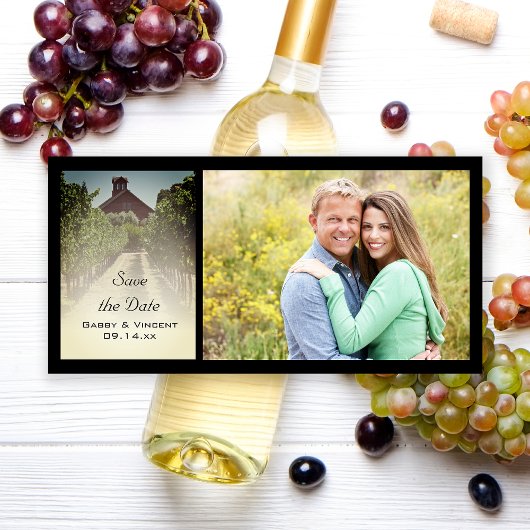 Weinberge und rustikale Rote Barne Hochzeit retten Save The Date
