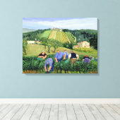 Weinberge und Sonnenblumen Leinwanddruck (Insitu (Holzboden))