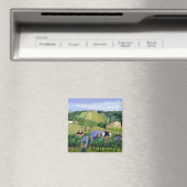Weinberge und Sonnenblumen Magnet (In Situ (Geschirrspüler))