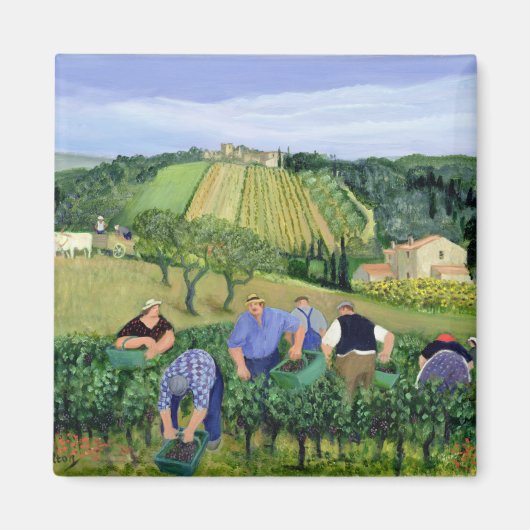 Weinberge und Sonnenblumen Magnet (Vorne)