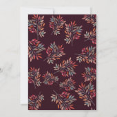 Weinbergen & Herbstlaub Erntedank Abendessen Einladung (Rückseite)