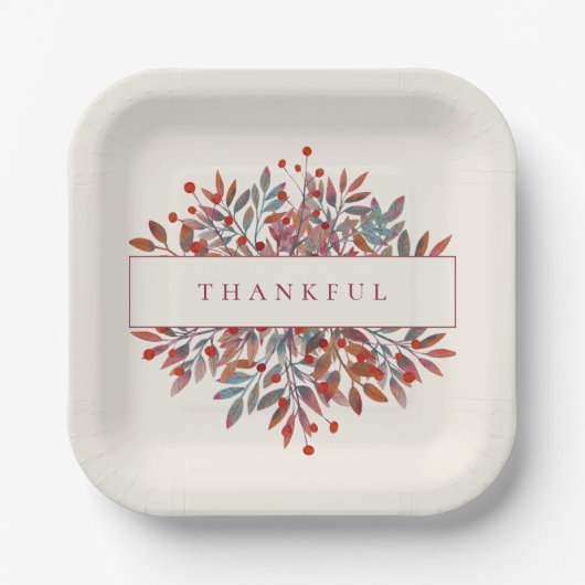 Weinbergen und Blätter aus Elfenbein, individuell Pappteller (Vorderseite)