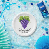 Weinbergs-Trauben-Rustikale-Papier-Tellerparty Pappteller (Party)