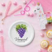 Weinbergs-Trauben-Rustikale-Papier-Tellerparty Pappteller (Party)