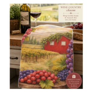 Weinbergs-Trauben-Weinliebhaber-Küchendekor Geschirrtuch