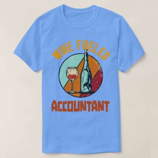 Weinbetankter Buchhalter T-Shirt (Design vorne)