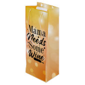 Weinbeutel der Mama Geschenktüte Für Weinflaschen (Rückseite Schrägansicht)