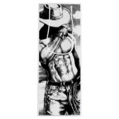 Weinbeutel für Männer Cowboy Body Builder Art Geschenktüte Für Weinflaschen (Vorderseite)