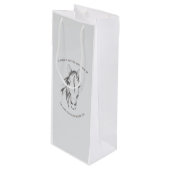 Weinbeutel für Pferde mit Zitat Geschenktüte Für Weinflaschen (Vorderseite Schrägansicht)