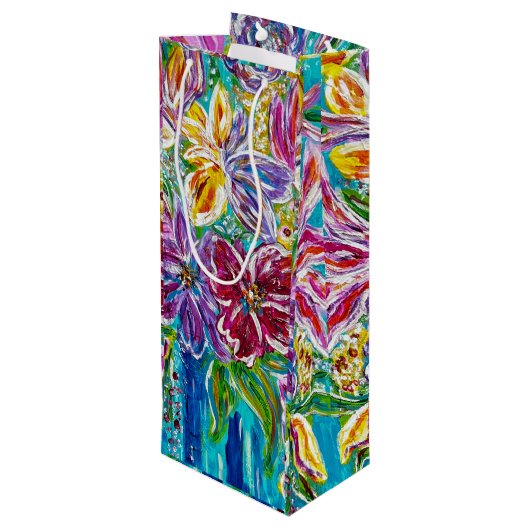 Weinbeutel Geschenktüte Für Weinflaschen (Rückseite Schrägansicht)