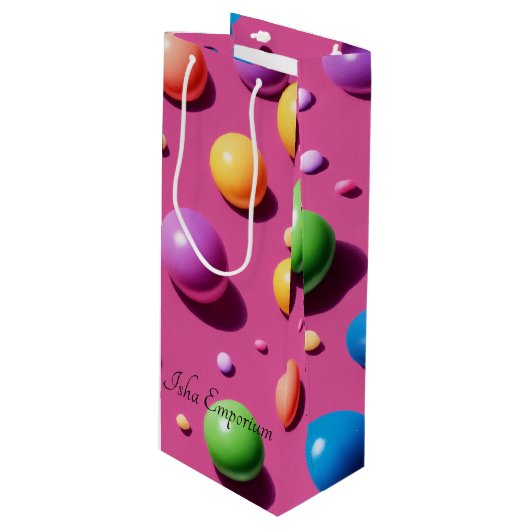 Weinbeutel Geschenktüte Für Weinflaschen (Vorderseite Schrägansicht)