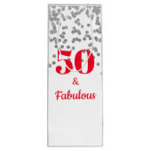 Weinbeutel - Meilenstein - Silber Geschenktüte Für Weinflaschen (Rückseite)