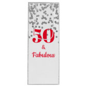 Weinbeutel - Meilenstein - Silber Geschenktüte Für Weinflaschen (Vorderseite)