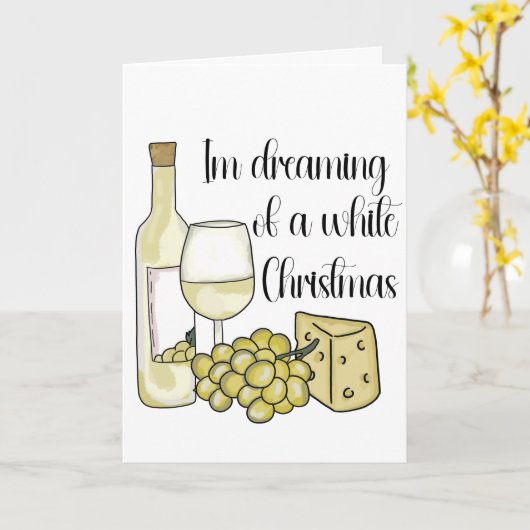 Weinbezogene Weihnachtskarte Karte (Gelbe Blume)