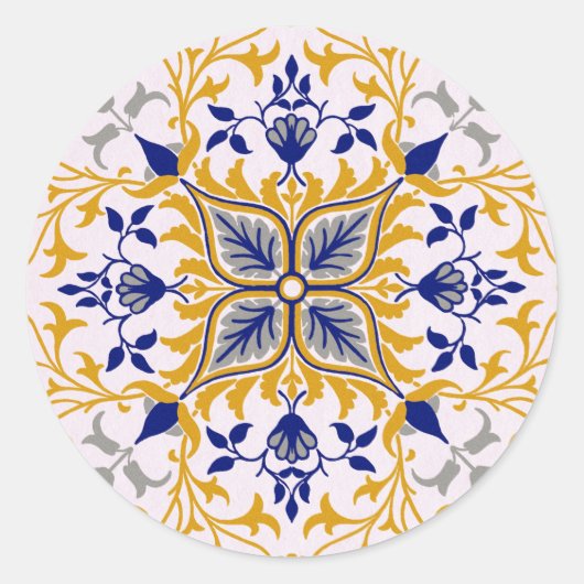 Weinbild von William Morris Runder Aufkleber (Vorderseite)