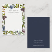 WEINBLAU GREEN PEONY WREATH NECKLACE DISPLAY VISITENKARTE (Vorne/Hinten)