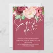 Weinblumen Save the Date Einladung (Vorderseite)