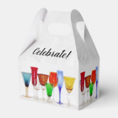 Weinbrille "Feiern!" Geschenkbox Geschenkschachtel (Rückseite)