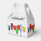 Weinbrille "Feiern!" Geschenkbox Geschenkschachtel (Vorderseite)