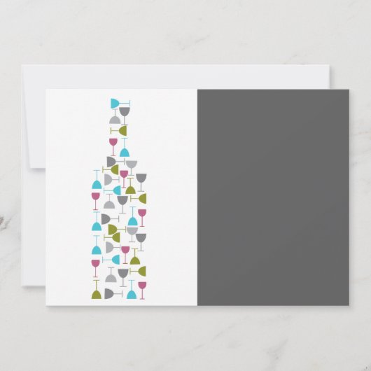 Weinbrille geformt in eine Flasche (Vorderseite)