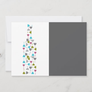 Weinbrille geformt in eine Flasche