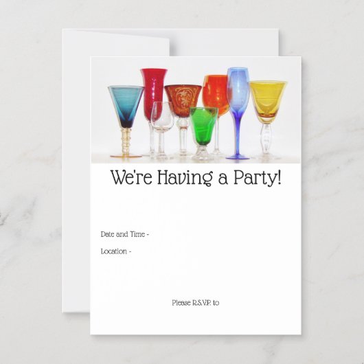 Weinbrille Magnetische Einladung (Vorderseite)