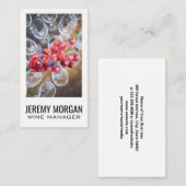 Weinbrille | Weintrauben Visitenkarte (Vorne/Hinten)