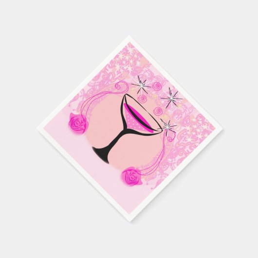 Weinbrillenmuster Napkin Serviette (Ecke)